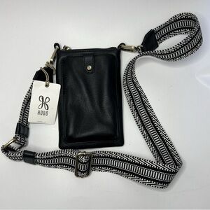 Hobo Bag Black Cass Phone Crossbody Leather Phone+ 2 Big Inner Pockets Aztec